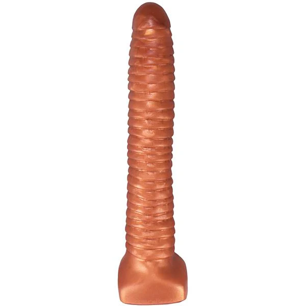 SquarePegToys® Worm - Long Anal Toy in SuperSoft Bronze Silicone - Image 2