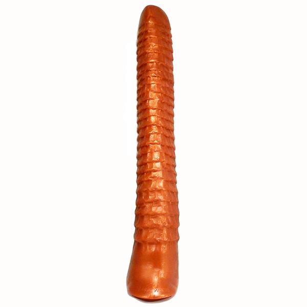 SquarePegToys® Worm - Long Anal Toy in SuperSoft Bronze Silicone - Image 4