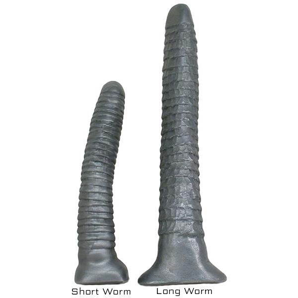 SquarePegToys® Worm - Long Anal Toy in SuperSoft Bronze Silicone - Image 7