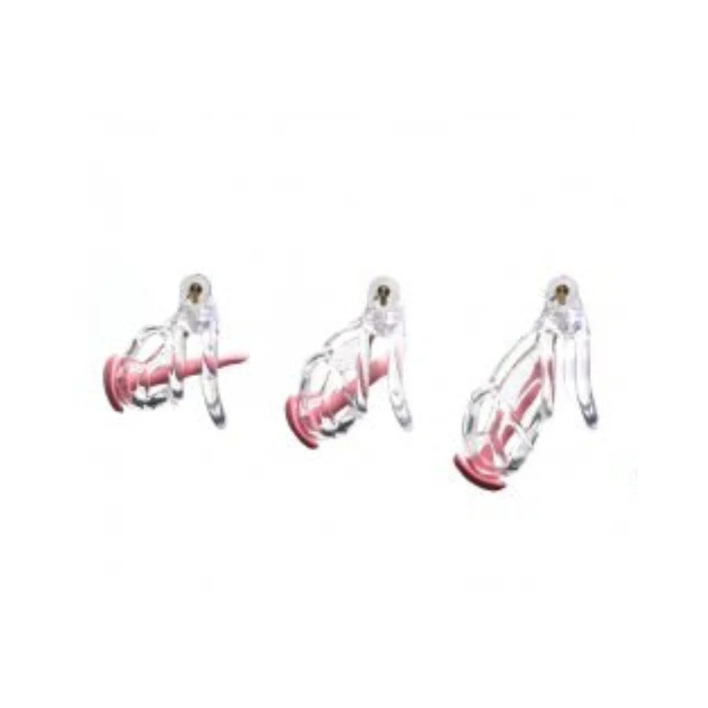 The Guardian by CellMate™, Clear Chastity Cage with Pink Catheter - Image 7