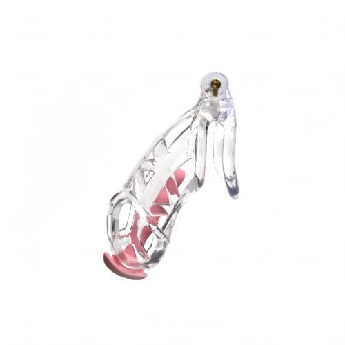 The Guardian by CellMate™, Clear Chastity Cage with Pink Catheter - Image 8