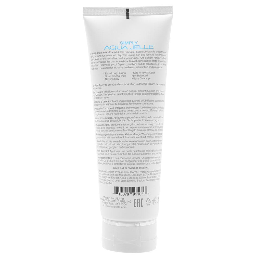 Wicked Simply Aqua Jelle Thick Water-Based Lubricant with Aloe - Image 4