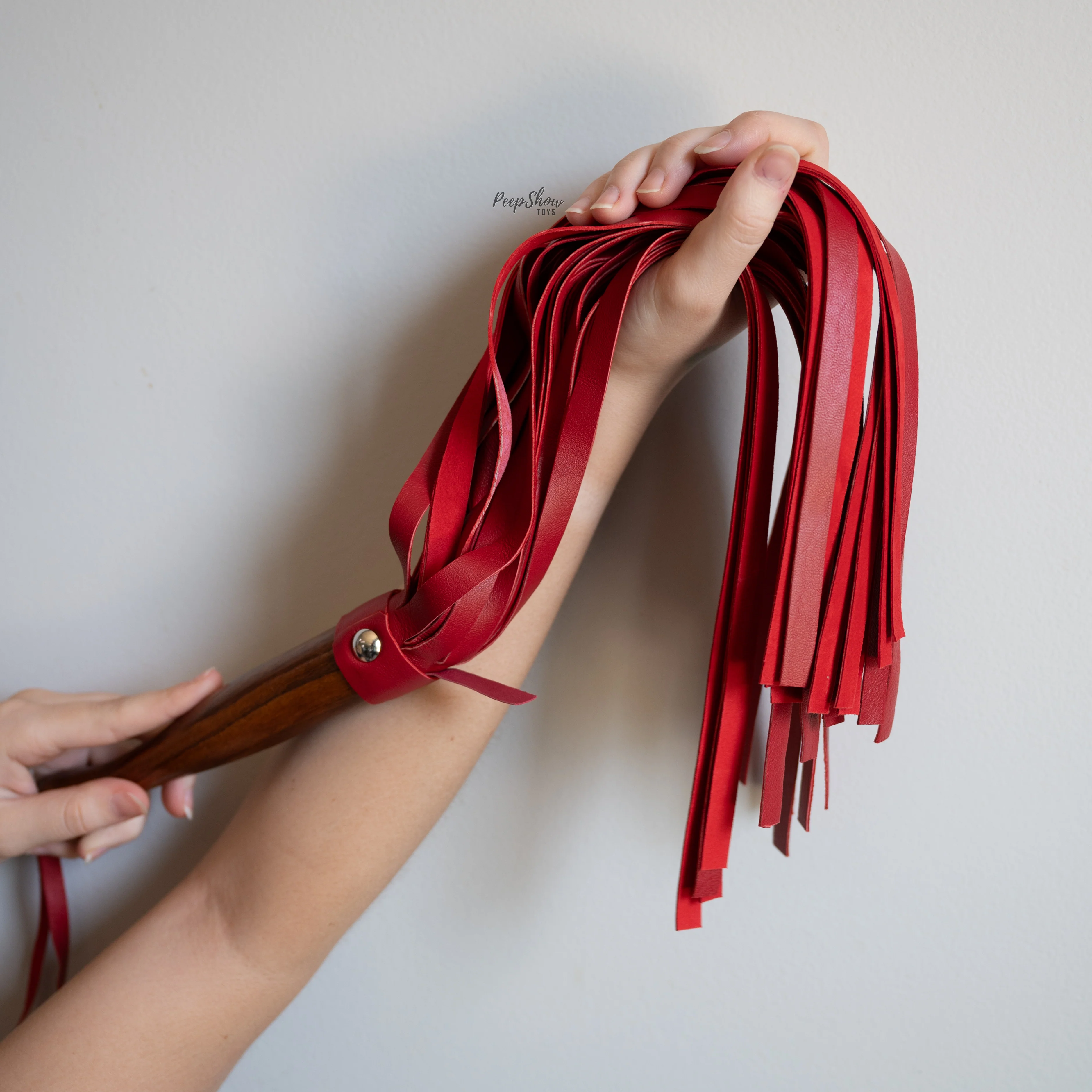 Wooden Handle + Leather Flogger - Image 3